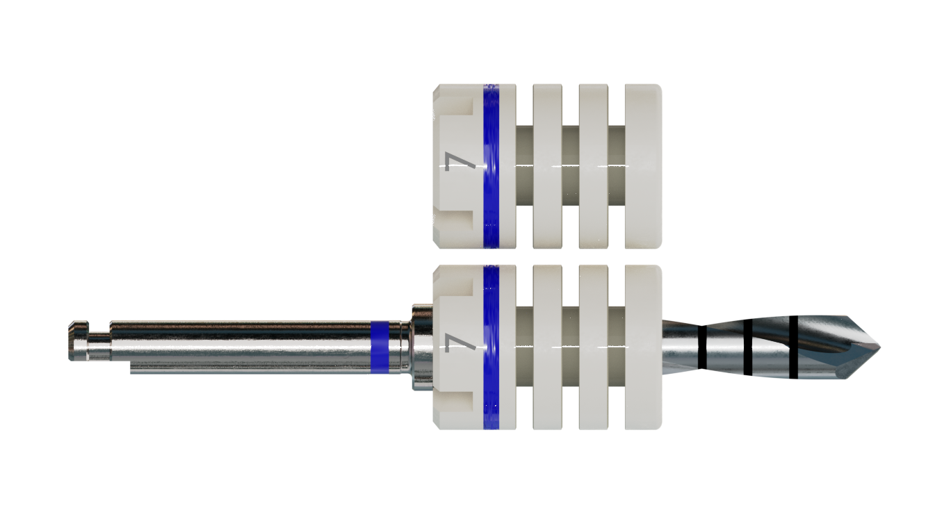 Bohrstophülse/Drill | Blau | ø 7,0 mm | Länge 10,0 mm