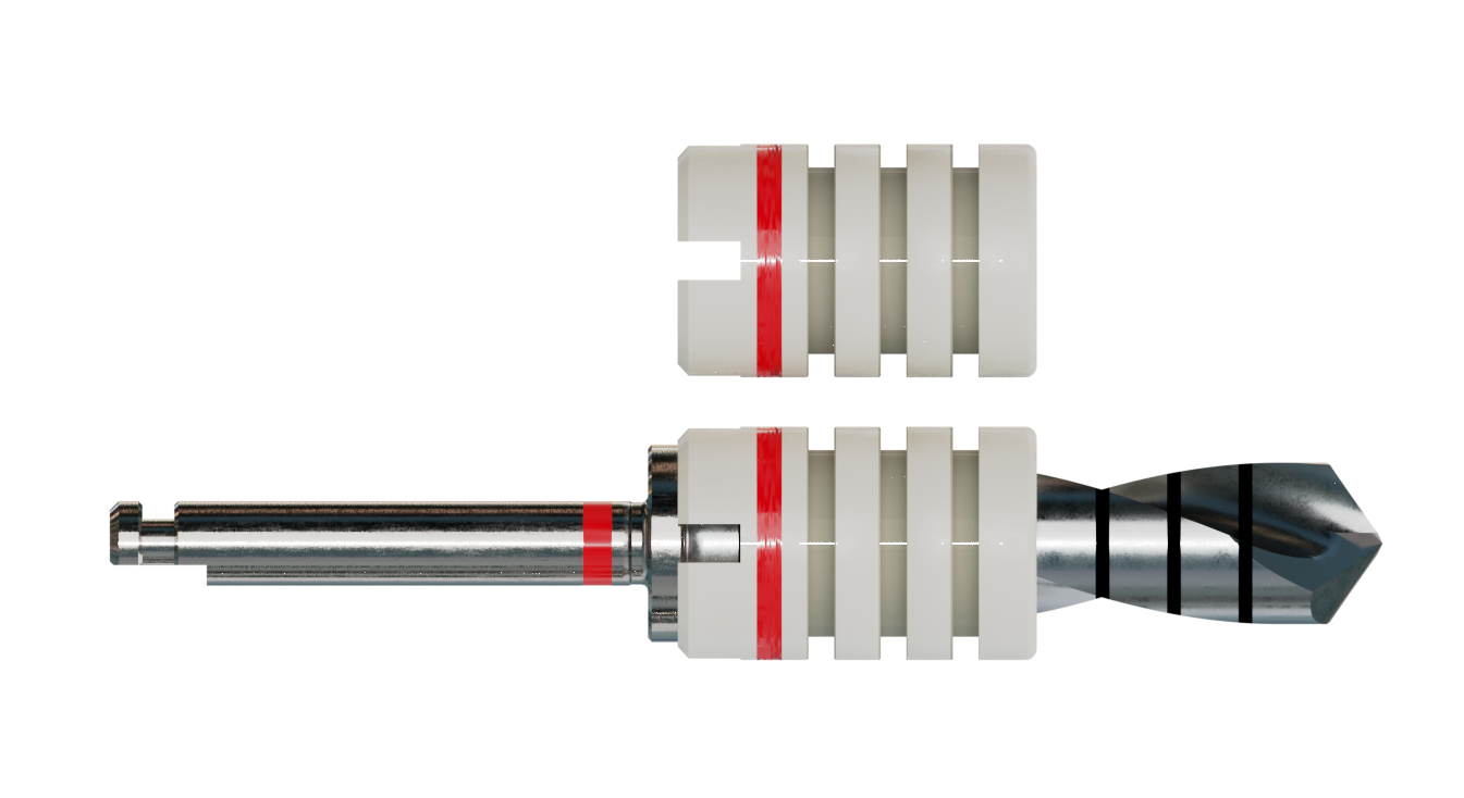 Bohrstophülse/Drill | Rot | ø 6,5 mm | Länge 10,0 mm