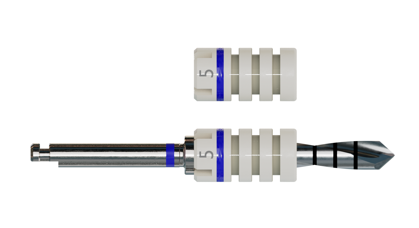 Bohrstophülse/Drill | Blau | ø 5,0 mm | Länge 10,0 mm