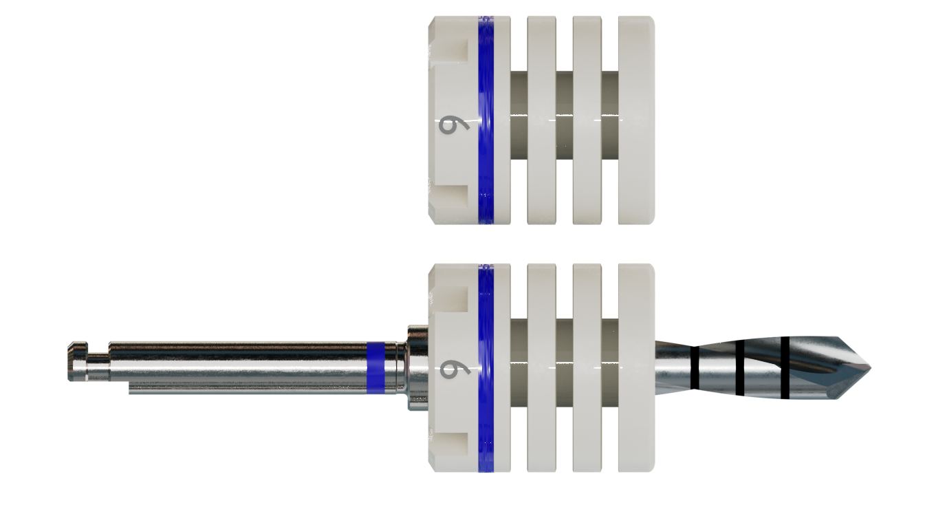 Bohrstophülse/Drill | Blau | ø 9,0 mm | Länge 10,0 mm